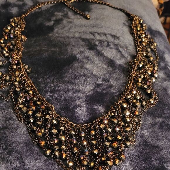 VINTAGE ART DECO MARCASITE EVENING BEADS - Picture 1 of 5